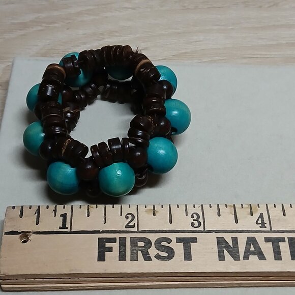 Hand Crafted Wooden Boho Beaded Stretchy Bracelet Fashion Costume Jewelry #37 - Picture 3 of 11